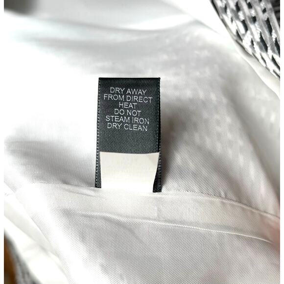 BANANA REPUBLIC BR Sleeveless Party Dress Textured Silver Black‎ Fit Flare Sz 6 - Picture 8 of 9